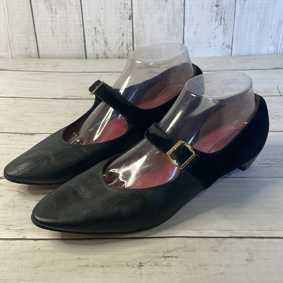 Vintage Nina Kitten Heel  Suede and Leather Mary Jane - Picture 2 of 13